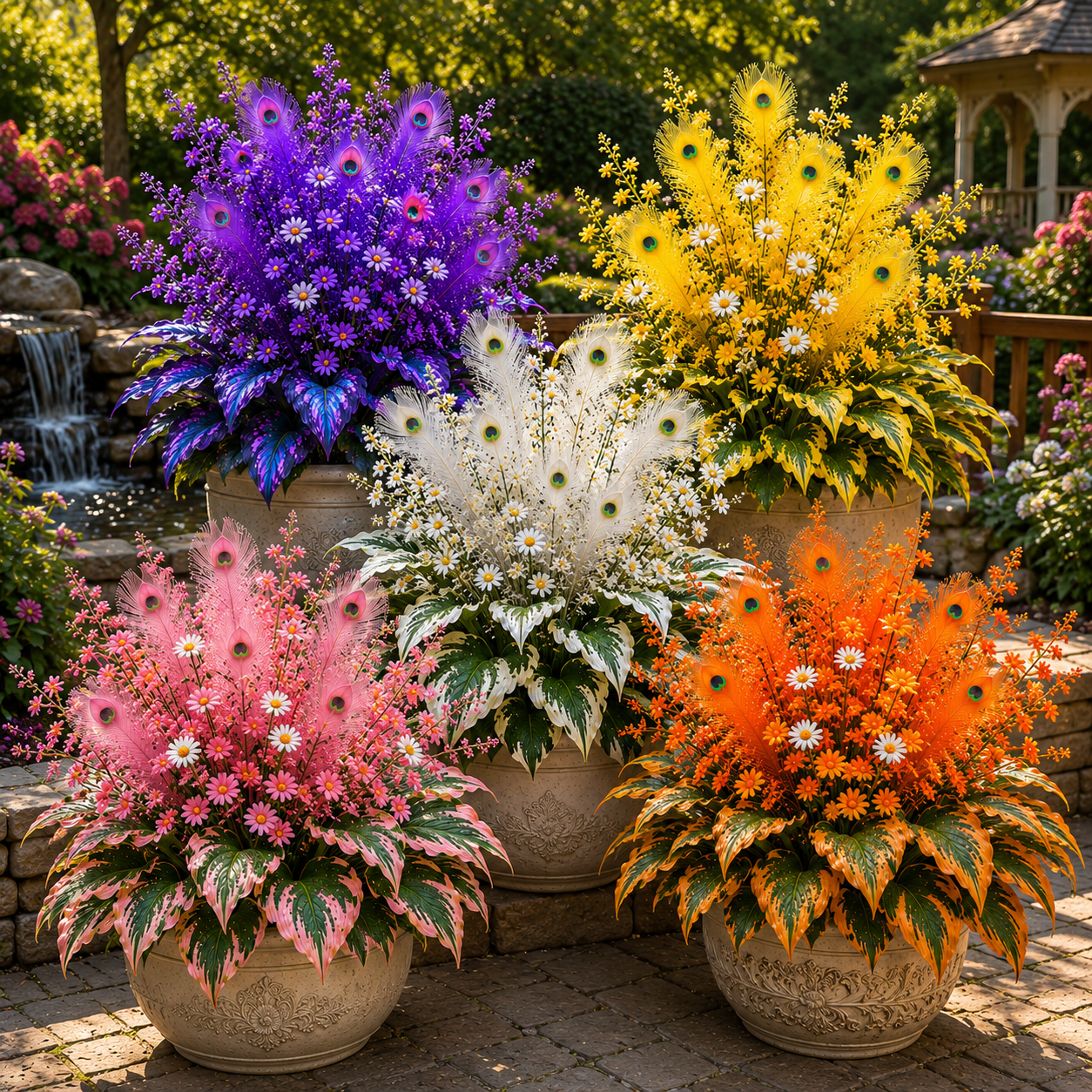 Peacock Flame Hosta Bulbs for Shade Garden