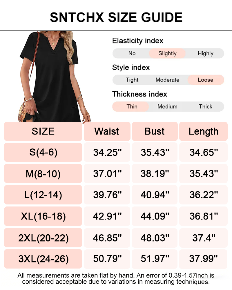 Casual Summer Dress: V-Neck Short Sleeve Beach Essential