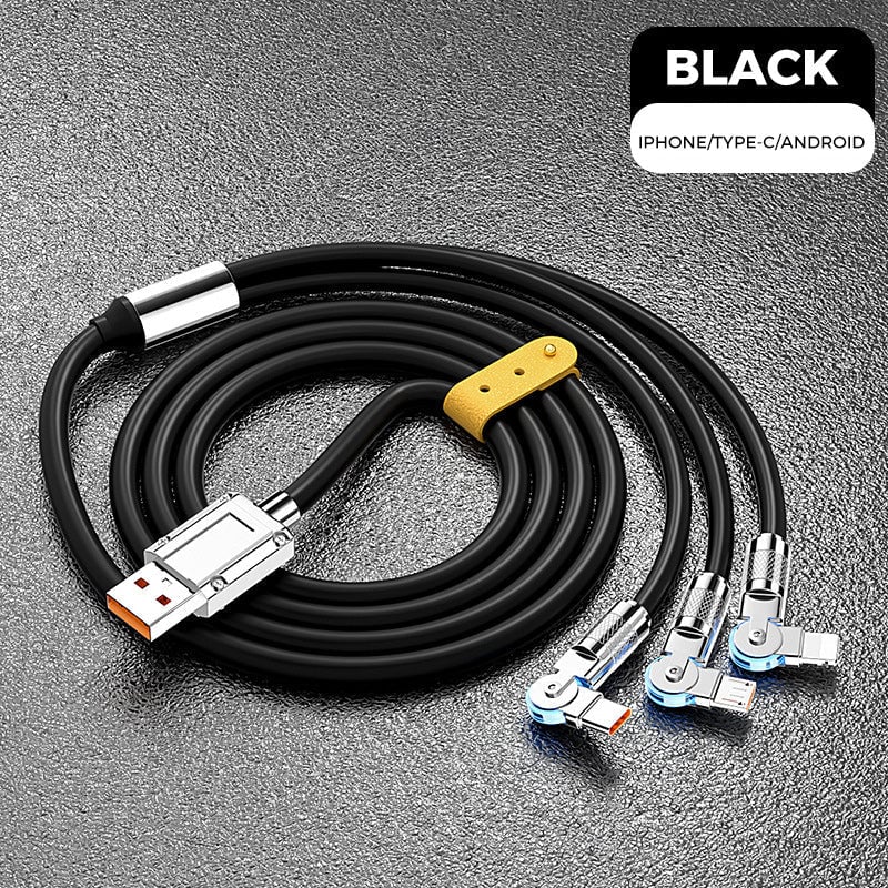š„120W 3 in 1 Rotating Elbow Fast Charging Data Cableā”