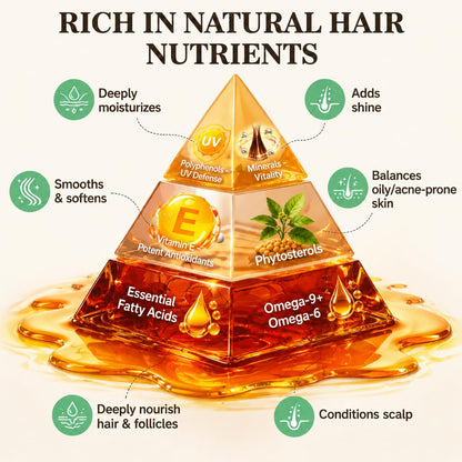 100% Raw Batana Oil for Hair, Unrefined Conditioning Scalp Oil from Honduras, Moisturizing Hair Mask