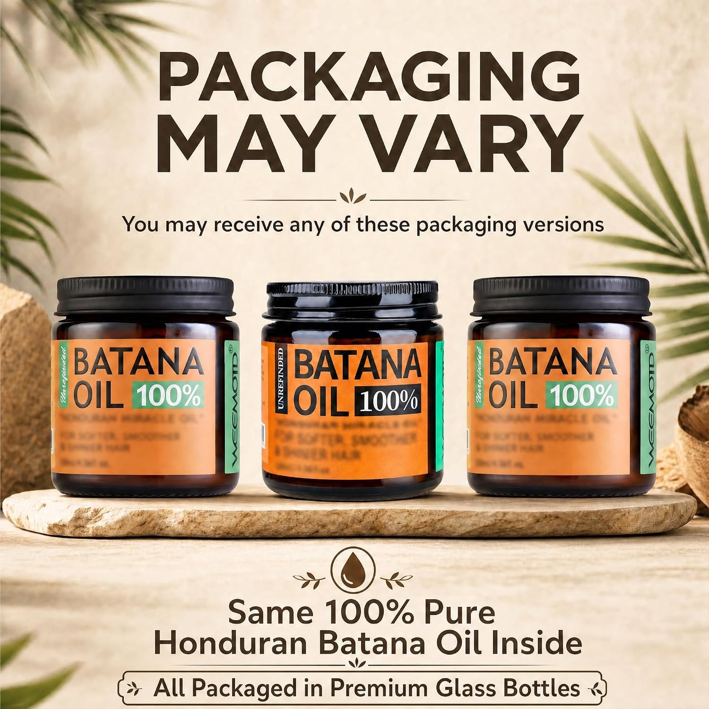 100% Raw Batana Oil for Hair, Unrefined Conditioning Scalp Oil from Honduras, Moisturizing Hair Mask