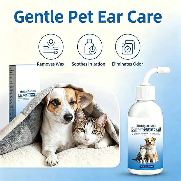 Gentle Pet Ear Wash | Odor-Free Cleaning for Dogs & Cats🌿