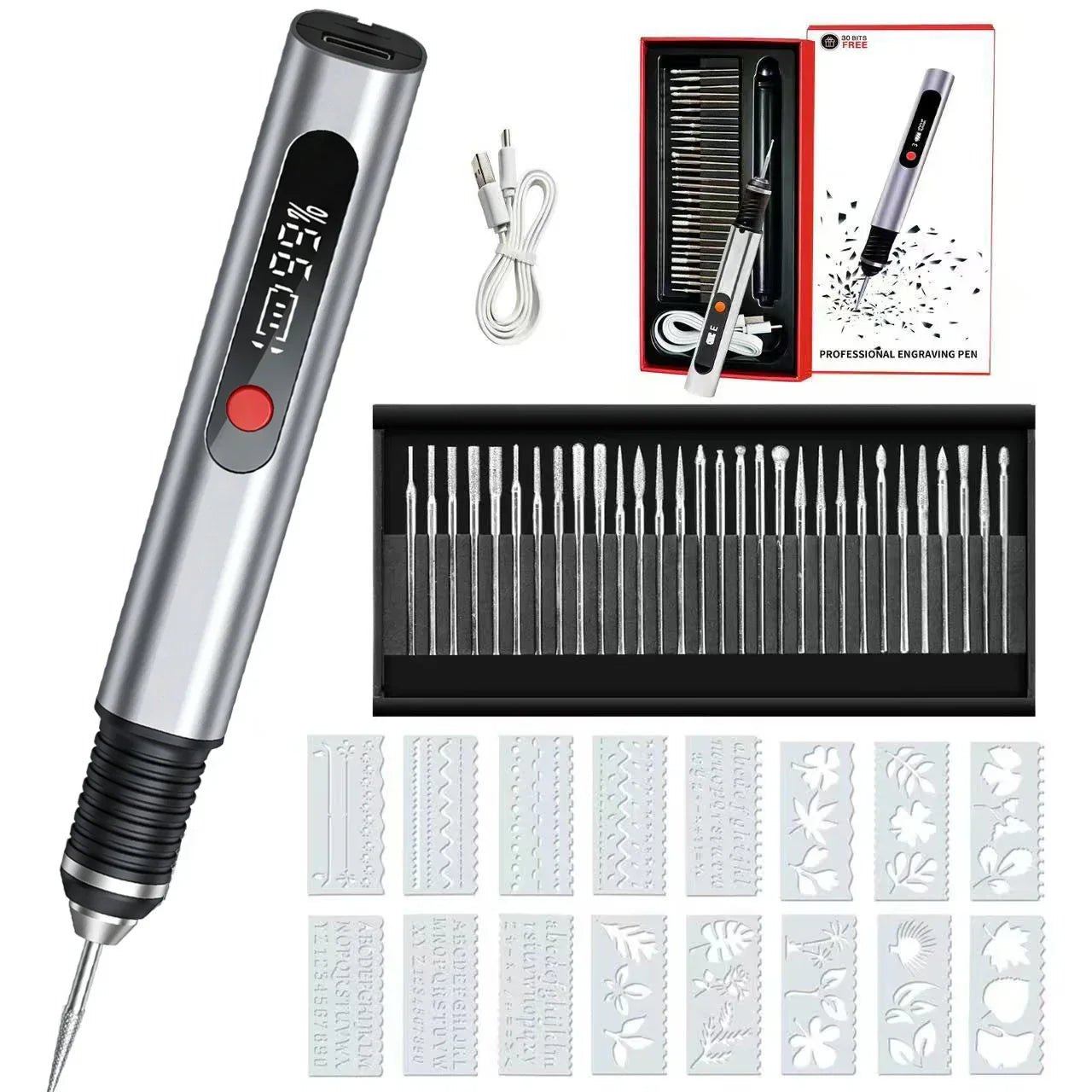 Silver Standard 16-Piece Engraving Board Set