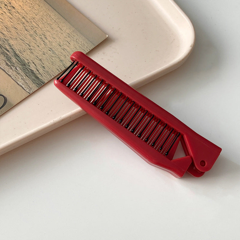 Portable Girls Folding Comb for Exclusive Massage and Hair Styling