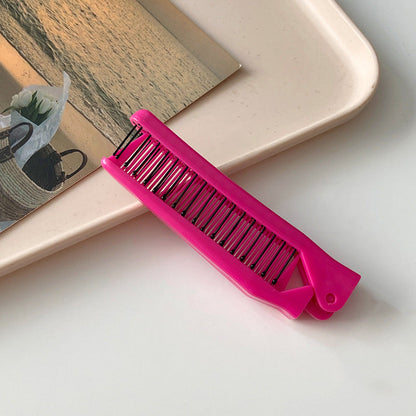 Portable Girls Folding Comb for Exclusive Massage and Hair Styling
