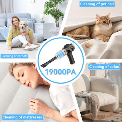 Insanely Powerful Cordless Car Vacuum — 19000Pa, 6-in-1 Deep-Clean System