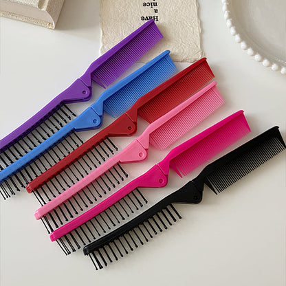 Portable Girls Folding Comb for Exclusive Massage and Hair Styling
