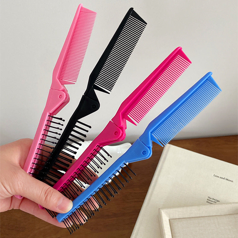 Portable Girls Folding Comb for Exclusive Massage and Hair Styling