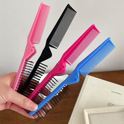 Portable Girls Folding Comb for Exclusive Massage and Hair Styling