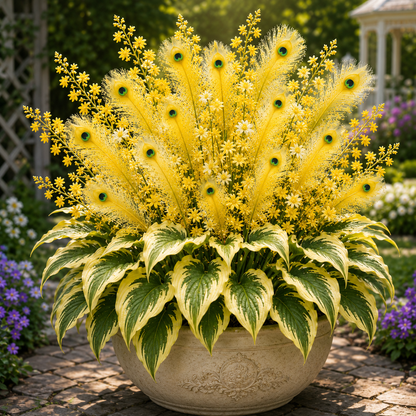 Peacock Flame Hosta Bulbs for Shade Garden