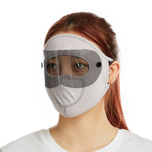 Breathable Ice Silk Sunscreen Long Neck Full Face Mask