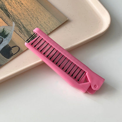 Portable Girls Folding Comb for Exclusive Massage and Hair Styling