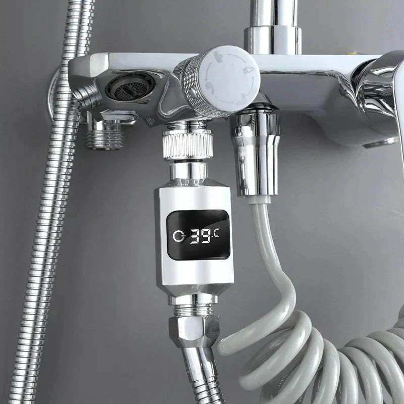 🔥Christmas Limited-Time Offer: 50% OFF!!!🔥🌡️ SHOWER THERMOMETER - LCD Display with Backlight, Easy Installation Without Tools, IPX7 Waterproof, Perfect for Modern Bathroom 🛁✨