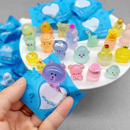 Blind Bag Luminous Mini Resin Animal Figures – 10PCS/Set