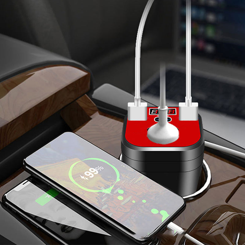 Ideal Gift - Car Mounted Cup Type Inverter Converter QC Charger