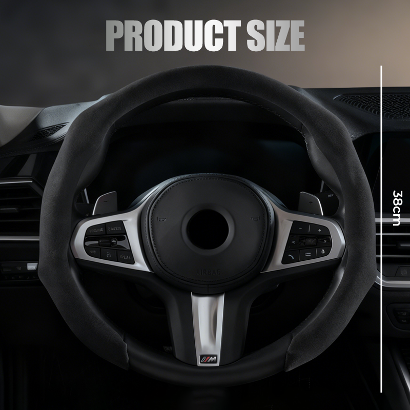 Faux Suede Anti-Slip Steering Wheel Covers