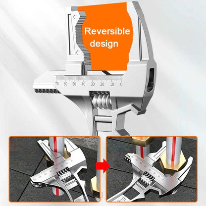 Reversible Wide-Opening Short-Handle Sink Wrench