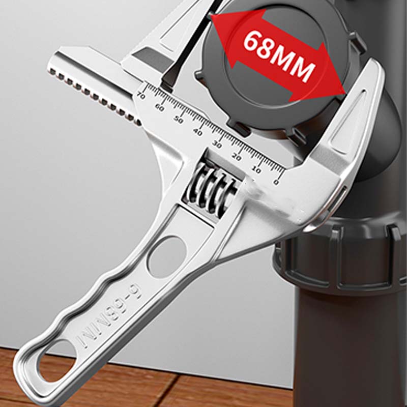 Reversible Wide-Opening Short-Handle Sink Wrench