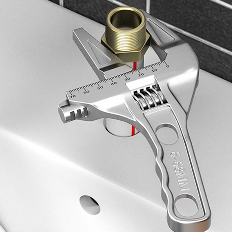 Reversible Wide-Opening Short-Handle Sink Wrench